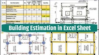 Full Building Estimation in Excel sheet || Estimation and Costing Excel Sheet