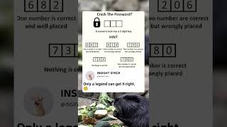 Can You Crack The 3 Digit Code Only 1 Can