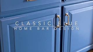 Classic Blue Home Bar