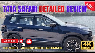 TATA Safari Detailed Review 2024 | Accomplished Plus | Top Model | Blue Color |  Dual Tone