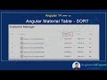 Part 21 - Angular Material Table Sorting | How To Customize The Material Table  | Angular 14