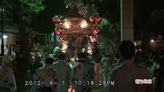 ２０１２　平成２４年　摂州夏祭り　野里住吉神社３　宮入　東之町・西之町