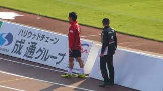 2017.11.05　ファジアーノ岡山　名古屋戦　試合後押谷選手挨拶