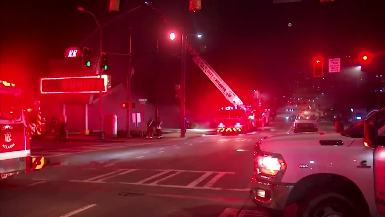 Shaq’s Historic Atlanta Krispy Kreme Damaged By Raging Fire - YouTube