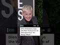 #EllenDeGeneres is opening up about the allegations of a toxic workplace. #shorts