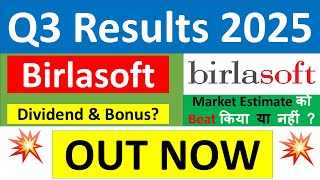 BIRLASOFT Q3 results 2025 | BIRLASOFT results today | BIRLASOFT Share News | BIRLASOFT latest news