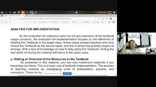 Unit 6. Textbooks: Evaluation for Selection and Analysis for Implementation