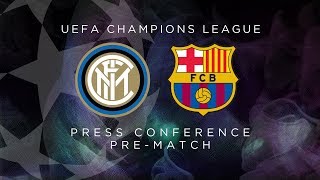 INTER vs BARCELONA | LIVE | Pre-Match Press Conference Conte + Godin [SUB ENG]