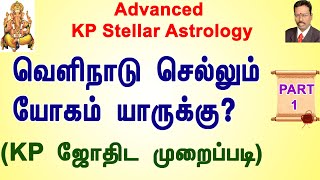 வெளிநாடு செல்லும் யோகம்  யாருக்கு? Part-1 | Foreign Job KP Astrology | Foreign Travel KP Astrology