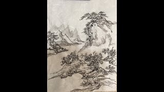 中国画教学 山水画欣赏及讲解 (作品一) Chinese Ink Wash Painting Tutorial