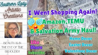 🛒 Unbox \u0026 Create: Amazon, TEMU \u0026 Salvation Army Haul 🎨 Easter Valentines and Home Decor 😍