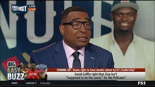 FIRST THINGS FIRST | [BREAKING NEWS] Cris Carter REACT to Zion drafted 1st overall by Pelicans