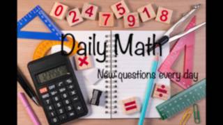 y=mx + c. Daily Math #40