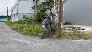 I will bring safety to everyone by cleaning up this overgrown sidewalk