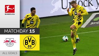 2x Haaland, 1x Sancho | RB Leipzig - Borussia Dortmund | 1-3 | All Goals | MD 15