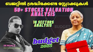 ബജറ്റിൽ ശ്രദ്ധിക്കേണ്ട സ്റ്റോക്കുകൾ. Budget 2025