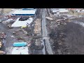 Drone video of cleanup in East Palestine, Ohio