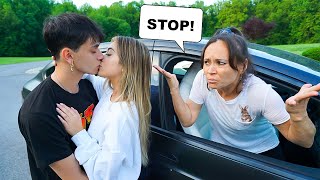 Being PDA With Girlfriend In FRONT Of MOM To See How She Reacts..