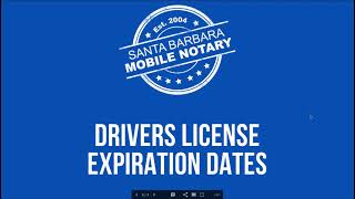 California Drivers License Expiration Dates in 2021