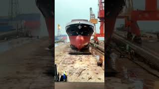 ship launch 🌊🚢😱(reverse)|ship launched ⚓️🚢|epic ship launch| #ship #viral #trending