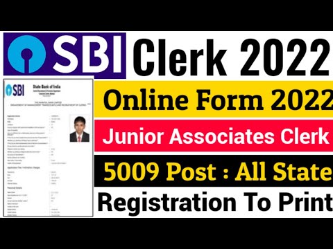 SBI Junior Associates Clerk Online Form 2022 Kaise Bhare | How To Fill ...