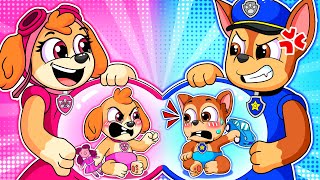 Paw Patrol Ultimate Rescue | Brewing Cute CHASE \u0026 SKYE PREGNANT?, Don’t Fight Over Toys! | Rainbow 3