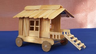 Miniature Gypsy Caravan | Popsicle Stick Crafts