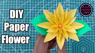 Beautiful Paper Flower Decoration / Easy Paper Flower Tutorial / DIY School Project Paper Craft