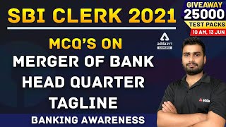 37. MCQs on Merger of Bank | Bank Headquarters \u0026 Taglines | Banking Awareness For All Banking Exams