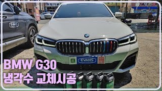 BMW G30 냉각수 교체 에반스 쿨란트 시공