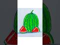 Watermelon drawing #art #creative #satisfying  #shorts #youtubeshorts #viral #painting