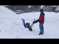 unbelievable yamaha snowblower takes on titanic ice chunk will it sink or shrink