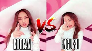 Lisa and Jennie Korean VS English Rap