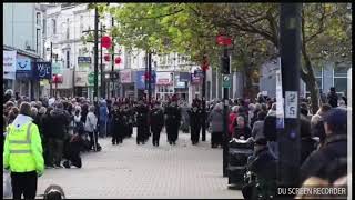 Remembrance parade silver bugles cadets