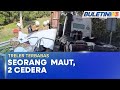 KEMALANGAN | Penunggang Motosikal Maut, Dua Cedera Rempuh Treler Terbabas