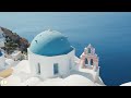 flying over santorini Զարմանալի գեղեցիկ բնություն և հանգստացնող երաժշտություն