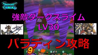 【ドラクエウォーク】強敵ダークスライムLV30をパラディンで攻略！ビッグシールドよりシールドアタックが意外と使える？