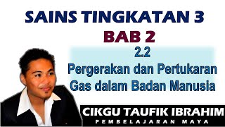 Sains Tingkatan 3 KSSM I Bab 2 Respirasi I 2.2 Pergerakan dan Pertukaran gas dalam Badan Manusia