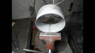 How to make a steel tube.ベンダー無しで鉄板を丸めてパイプを作る方法。