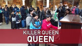 Killer Queen Piano Cover St Pancras International Cole Lam 12 Years Old