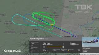 Как садился самолет «с бомбой» в Красноярске: онлайн на FlightRadar