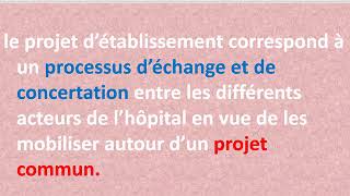 PROJET D'ETABLISSEMENT HOSPITALIER