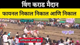 फायनल निकाल निकाल आणि निकाल विंग कराड मैदान | Final nikal wing maidan #bakasur #बकासुर #बैलगाडा