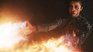 Yennefer channelling fire magic - The Witcher S01E08