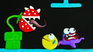 Pac-Man and the Ghost VS Carnivorous Flower CHALLENGE | Pacman stop motion