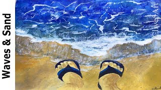 Dreamy beach seascape how to paint a beach in acrylic