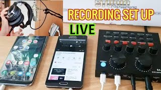 Live Set Up For Recording in V8 Soundcard to Smartphone and Computer