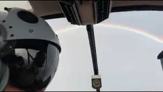 FULL CIRCLE 2x Rainbow Surrounds Helicopter Flying Near Rain Shower off Hawaii Coast (July 30, 2020)