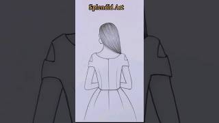 how to draw girl simple art #howtodraw #shorts #short #youtubeshorts #shortsvideo