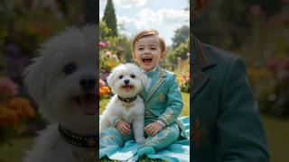 Beautiful Baby Dancing With Puppy #shorts #dance #baby